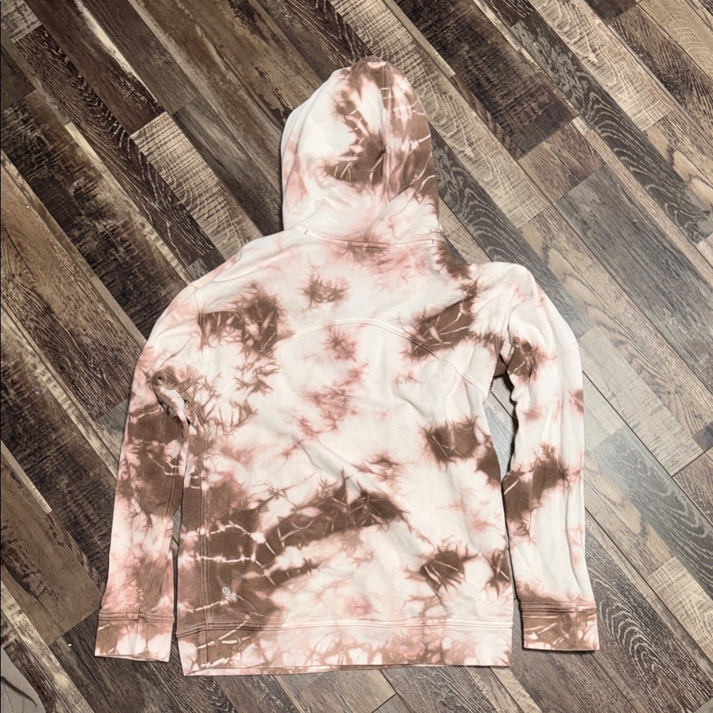 lululemon athletica Pink and Brown Tie-Dye Hoodie
